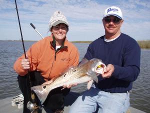 Down The Hatch ~ Redfish Inhales Mann's Crankbait